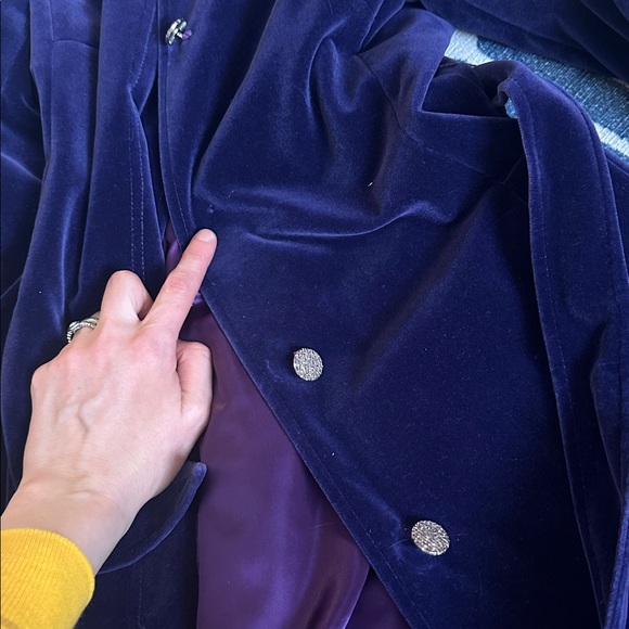 Vintage Voyager West purple velvet trench - Picture 6 of 8